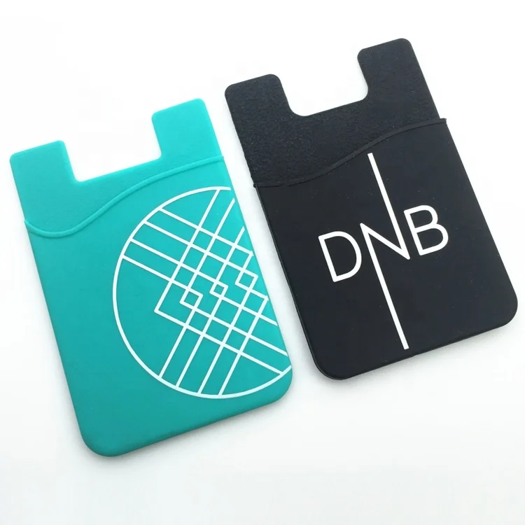 Custom Silicone  Card Holder For Mobile Phone High Quality MMM Adhesive Sticker Smart Holder Silicone Cell Phone Wallet