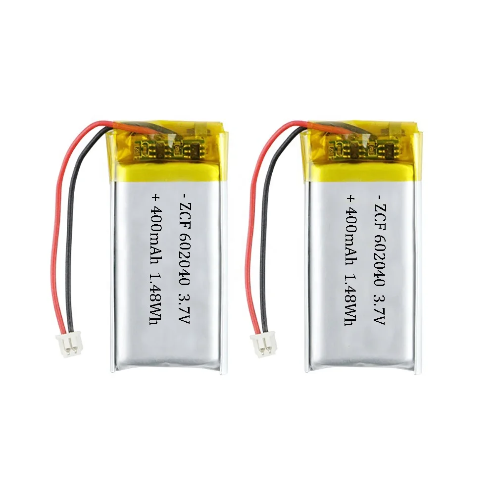 Rechargeable 602040 400mAh 3.7V Lithium Polymer Battery Cell Pack  for Wearable Devices KC Certified
