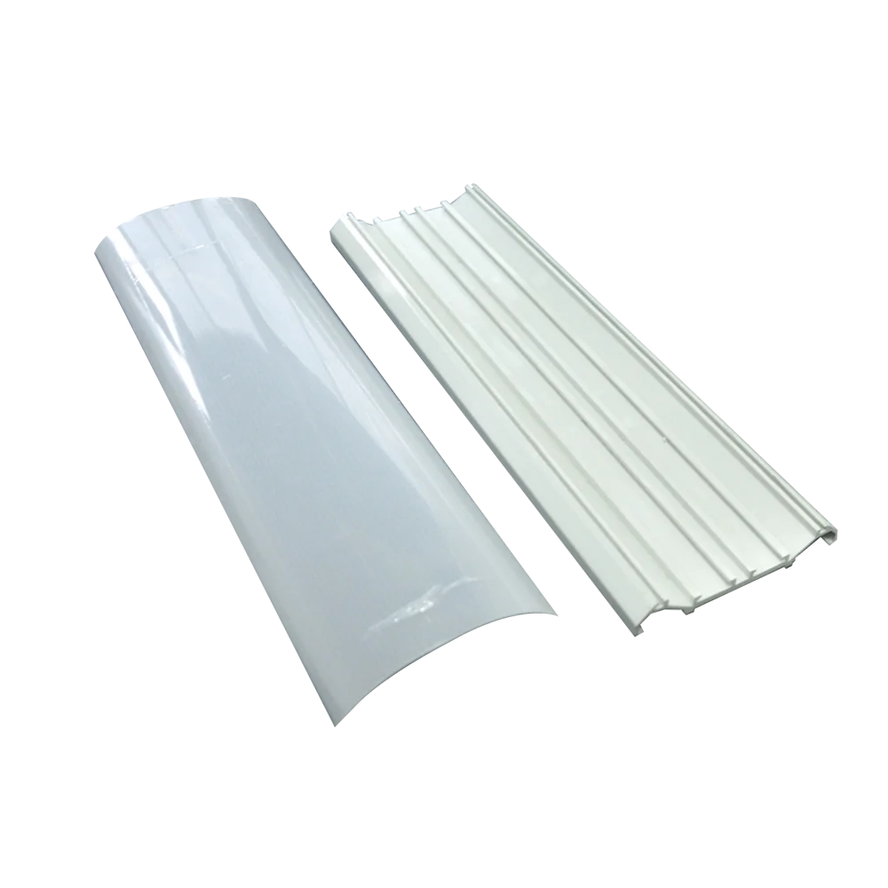 White PVC Rigid Extrusion Profiles Foam PVC Fillet Edging Chamfer Strip