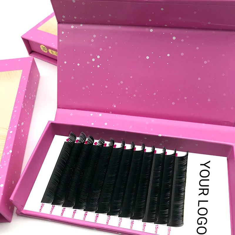 Cashmere individual lash extensions dark matte lash trays wholesale volume hand made eyelash extensions