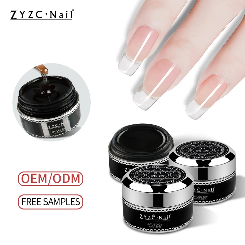 ZYZC OEM Nail Gel Extension clear abs acrylic extension cover soft gel