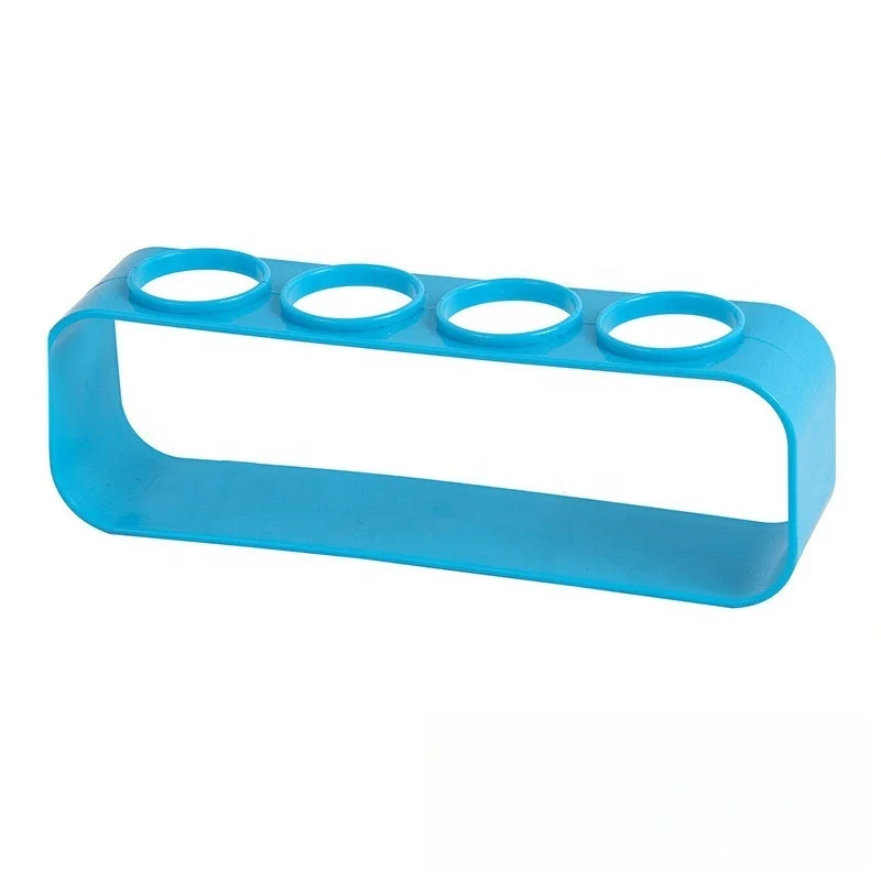 Factory Wholesale Lab Supply PP Plastic 5 Holes 15ml & 50ml Centrifuge Tube Storage Transport Rack for Laboratory Use