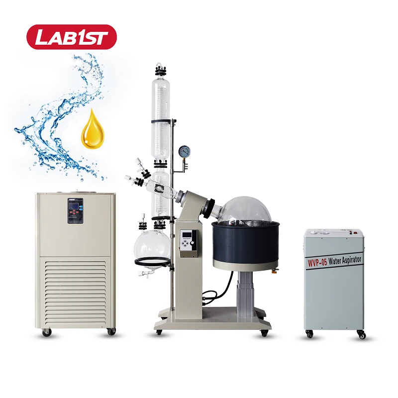 Glass Tube Vacuum Evaporator 20l Thin Film Rotary Evaporator Kit Flask China with Soxhlet Extractor