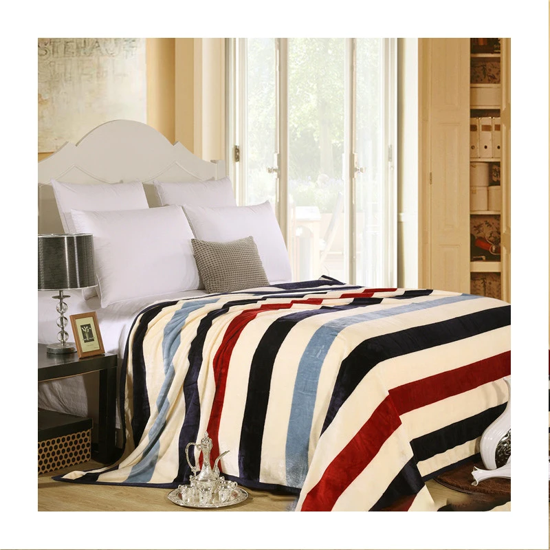 Одеяло для кровати из микрофибры, оптовая продажа, дешевое однотонное и цветное Фланелевое ворсовое одеяло до колена, кондиционер, дорожное автомобильное одеяло