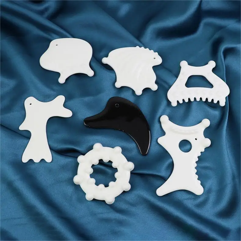 DONG YI Gua Sha Board Guasha Set Tool Massage Products Ceramic Guasha For Facial Neck Back Whole Body Muscle Relaxing