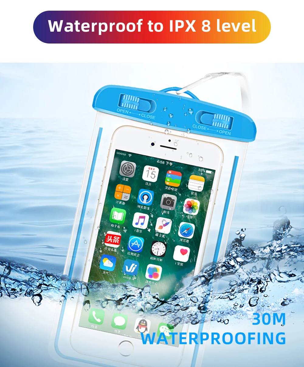 Оптовая Продажа с фабрики Универсальный ПВХ водонепроницаемый чехол для смартфона телефона