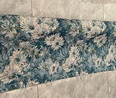 Sunflower oil painting style floral cloth cloth clothing case and bag handicrafts dress DIY tablecloth cloth