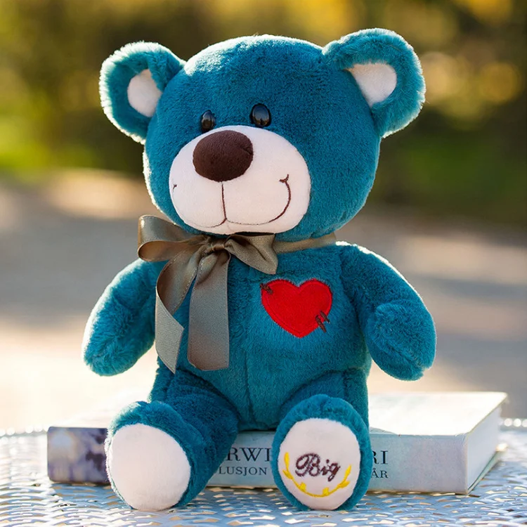 Custom lovely talking toy plush Teddy bear toy Recordable Stuffed animal Blue Talking Teddy Bear toy for kids baby gift
