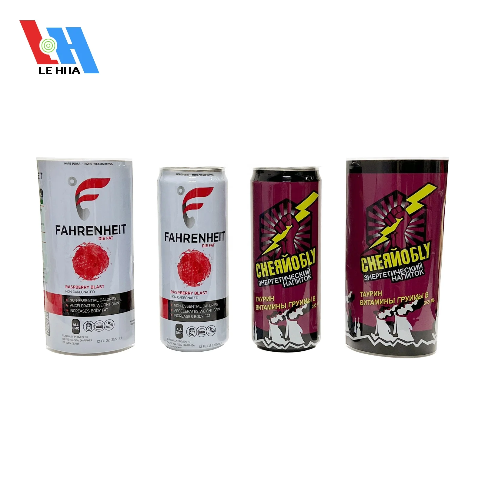 Digital Printing Heat PVC PET Shrink Sleeve Labels for 12 oz  Beer Cans