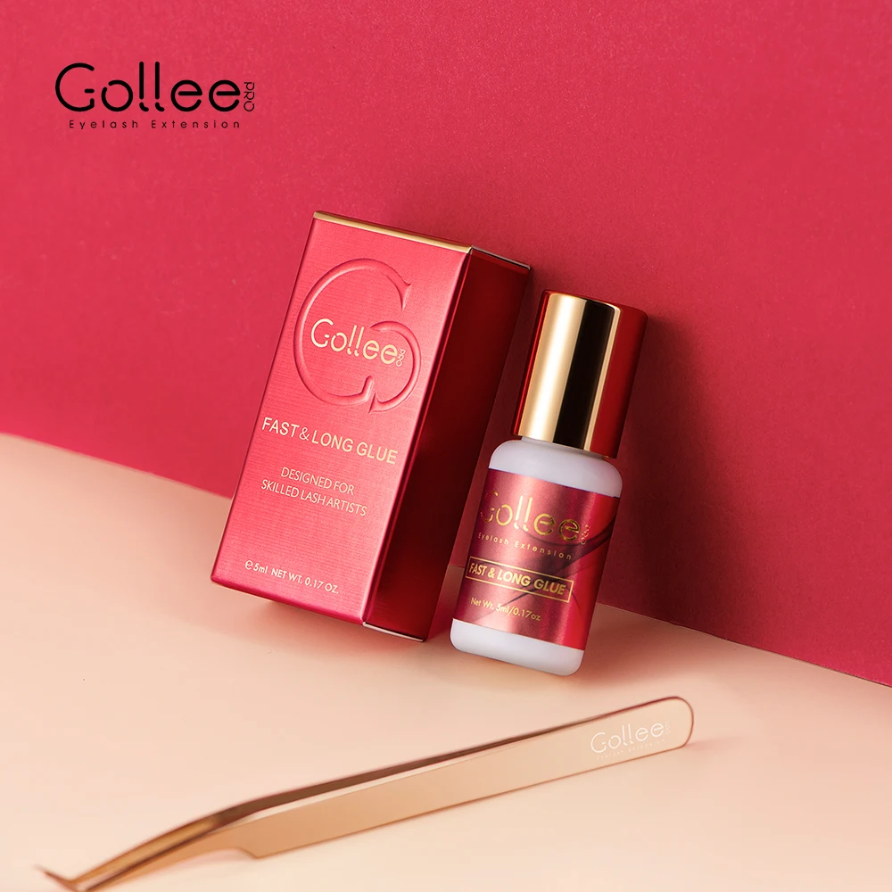 Gollee 1 Sec Drying Thin Viscosity for Both Volume Eyelash and Classic Japan Eyelash Extension Glue Eyelash Glue