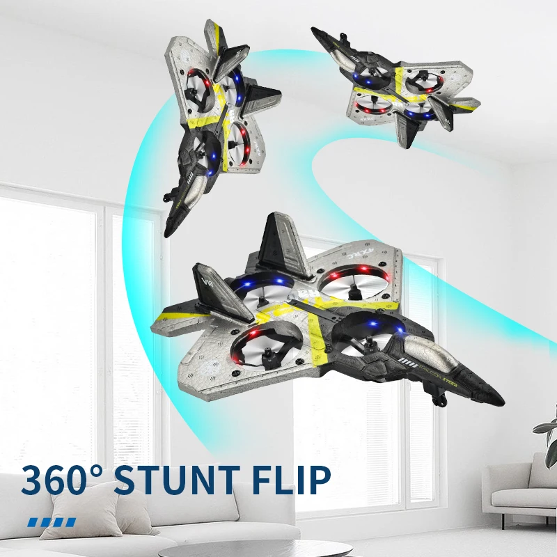2.4G 360 Degree Stunt Rotation Remote Control Airplane Toy 4CH Gravity Sensing RC Aircraft with Battery Pack Included