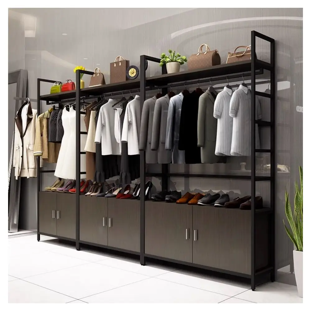 Prima Hot Sale Shop Metal Clothes Display Racks Shelf for Clothing Shop
