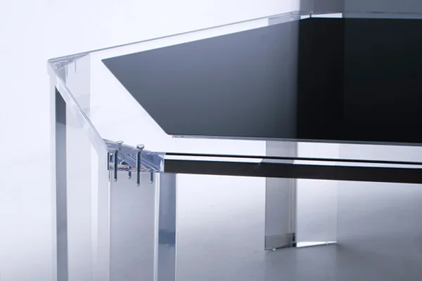 Custom Transparent Furniture Home Decoration Multi-functional Hexagon Coffee Conference Table Acrylic Table