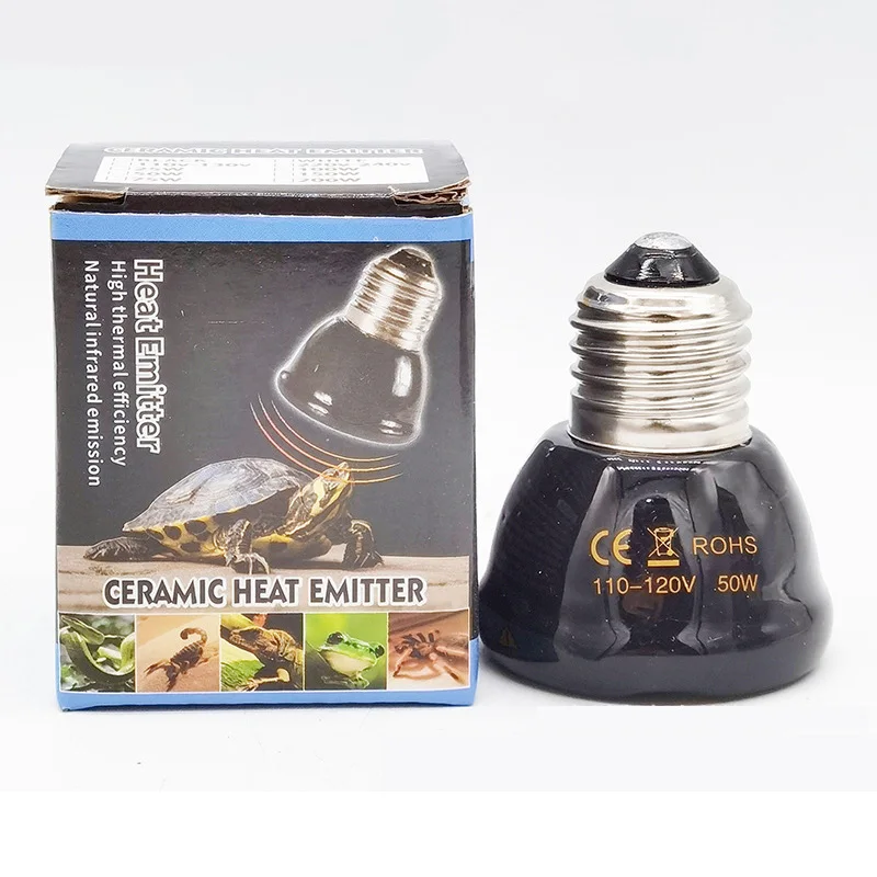 Hot Selling mini Ceramic Lamp Heater Infrared Tube Preservation Lamp Heat Resistant Bulb Heating Element 110V For Reptile Pet