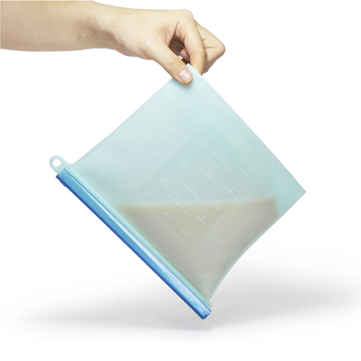 
Food grade reusable food preservation silicone storage bag for sandwiches vegetable fruit meat milk 