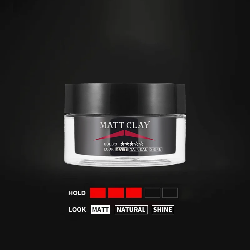 OEM barber brands 80g hair wax firme hold men styling products waterproof wax hair pomade