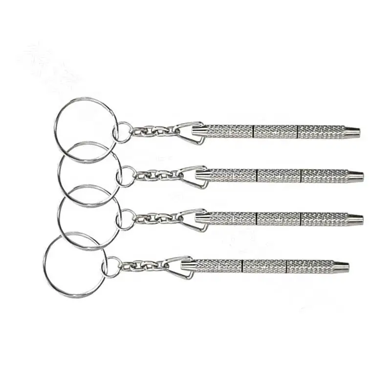 Wholesale Mini Screwdriver Knurling Non-Slip Triangular Keychain Promotional Screwdriver Glasses Repair Tools
