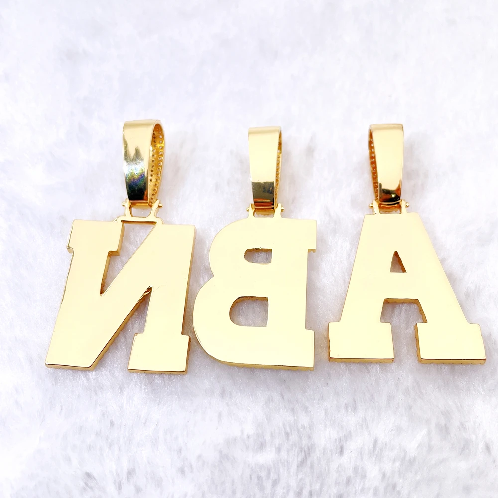 hip hop jewelry buss down pendant s925 with vvs moissanite custom alphabet letter pendant diamond alphabets pendant