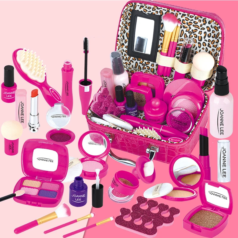 DIY Kids Pretend Play Makeup Set Eco-friendly Simulation Pretend Makeup Kit for Girls Plastic Factory Wholesale Makeup Toys