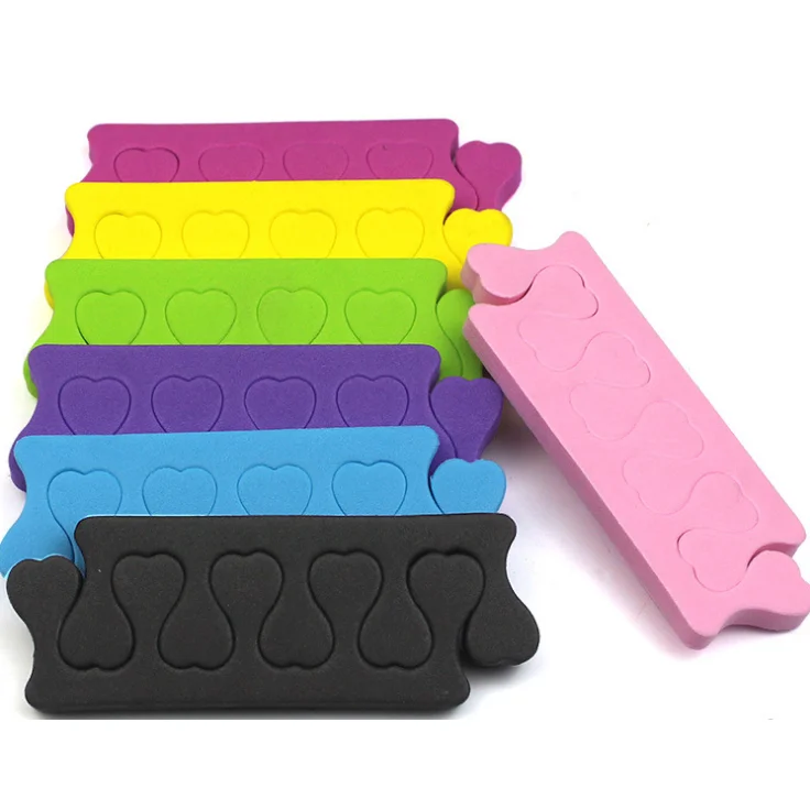 Professional Pedicure Toe Separators Soft Foam Bulk Nail Salon Pedi Dividers Eva Nail Separator Finger Separator