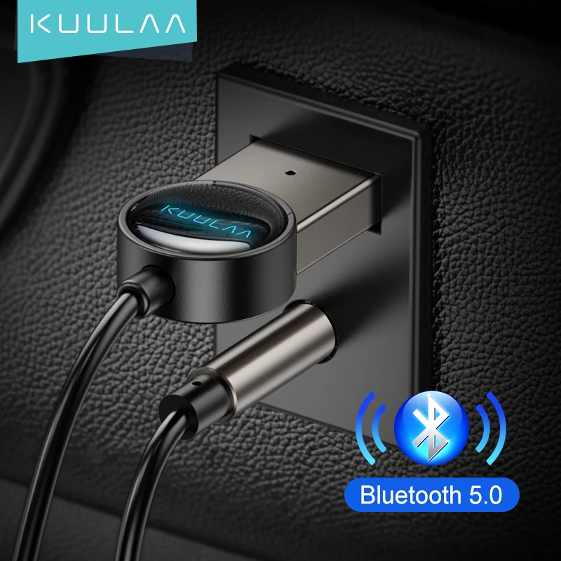 KUULAA динамик аудио Bt 5 0 Aux беспроводной приемник 3 мм Автомобильный адаптер uSB разъем Музыкальный передатчик ключ кабель