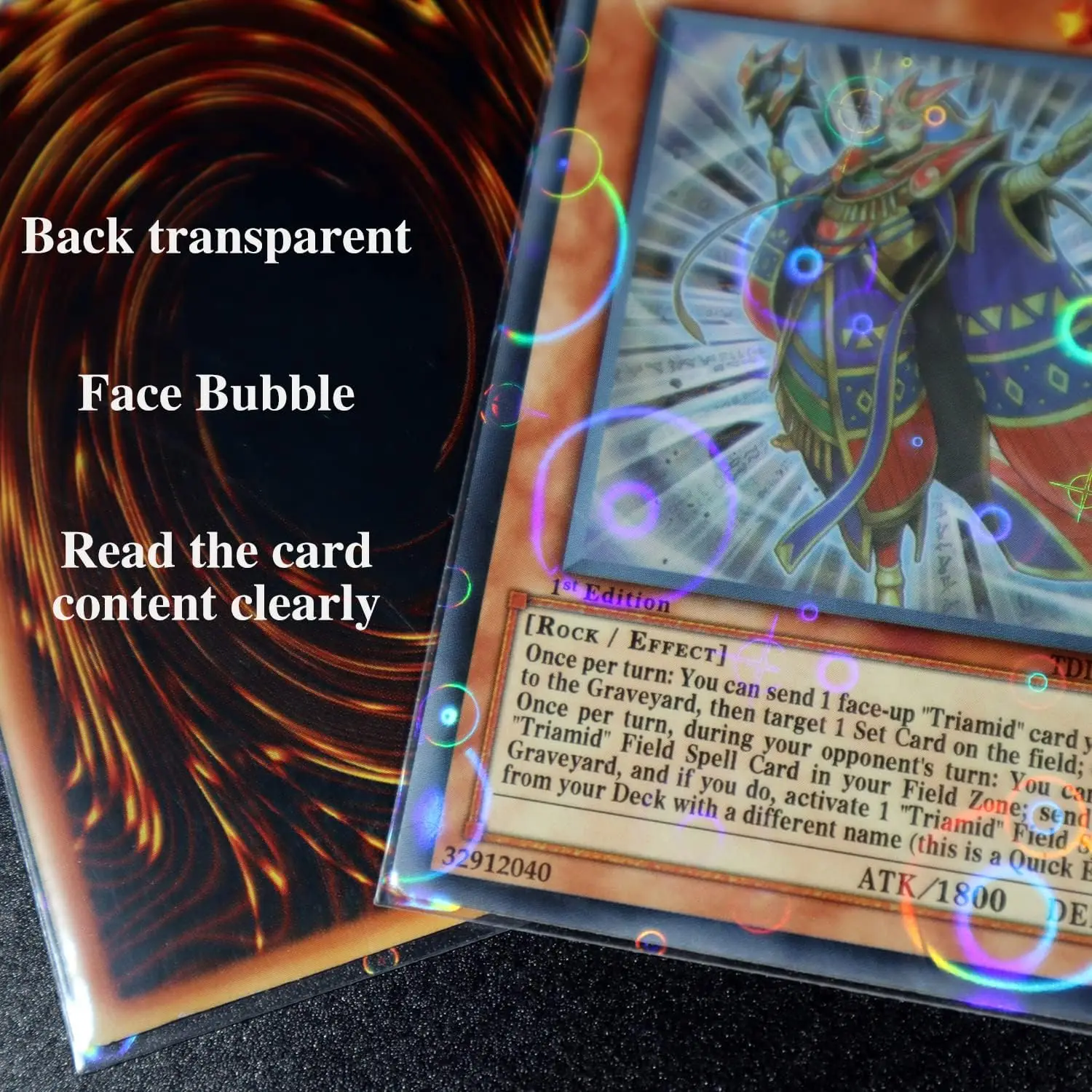 Bubble Holographic Laser Flash Penny Card Sleeves Perfect Fit Kpop Idol Photocard Sleeves Board Game Card Protector