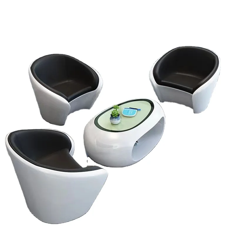 The Latest Modern Fashion Business Reception Area Office Sofa, Tea Table Combination