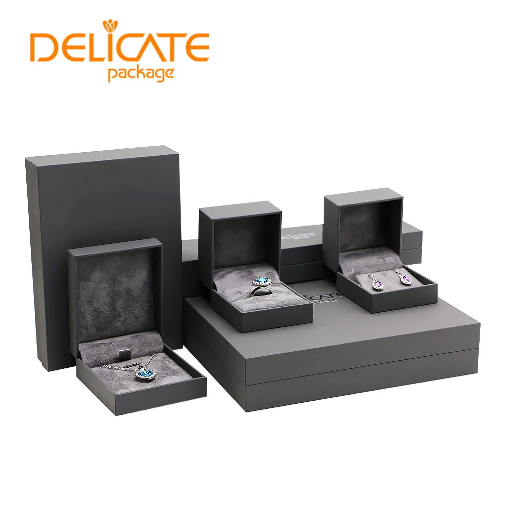 luxury jewelry box packaging ring boxes cajas para anillos joyas jewellery display necklace custom velvet package