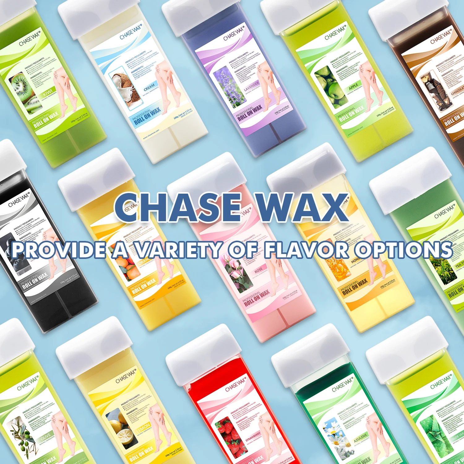 Low Melting Point 100g Coconut Hair Removal Roll On  Depilatory Soft Wax Cartridge For All Skin Type