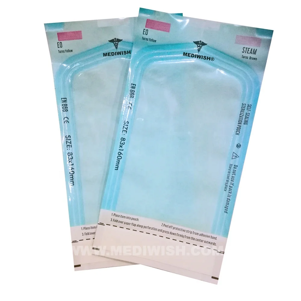 Disposable sterile pouch packaging bag paper-plastic bag for sealing