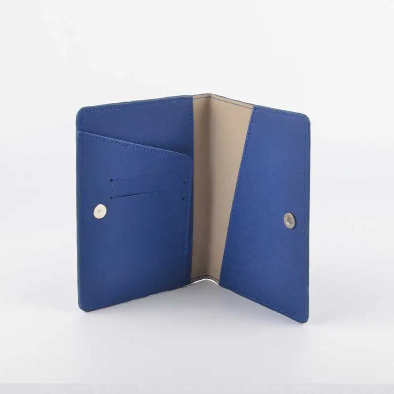 Hot Sale Pu Leather Vaccination Card Protector Passport And Vaccine Card Holder