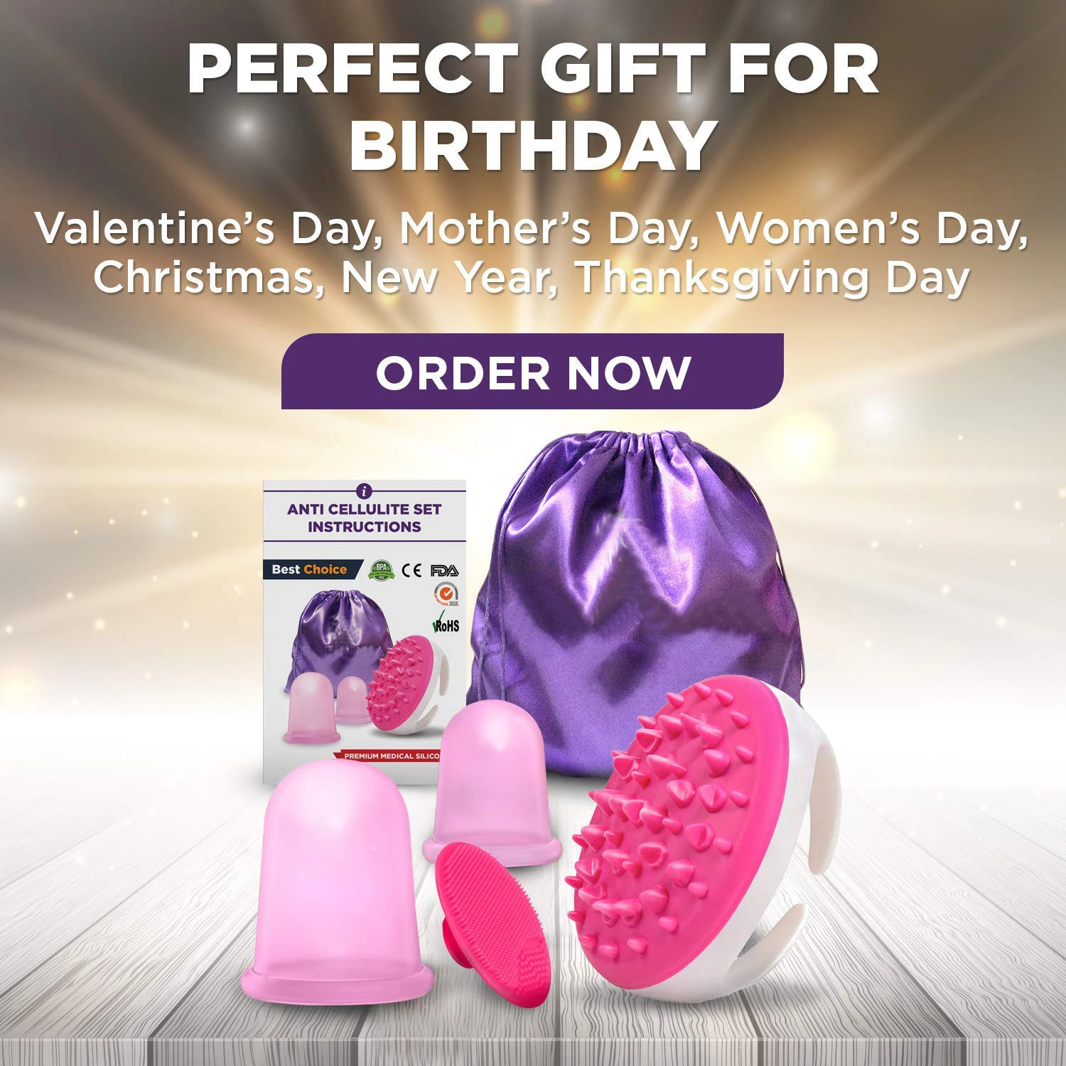 2021 Silicone Cupping Hijama Therapy Set Anti-Cellulite Vacuum Massage Cup Machine Home Use Fat Reduction