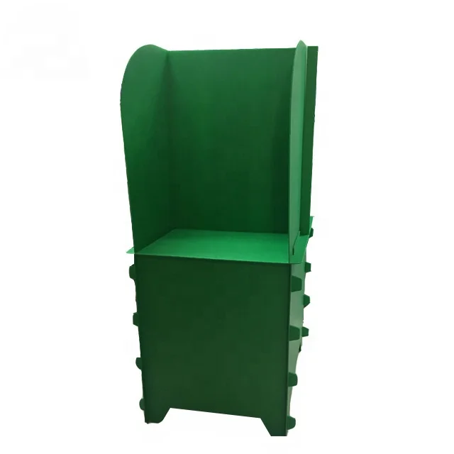 Corrugated plastic polling station booth for Chad election 2021