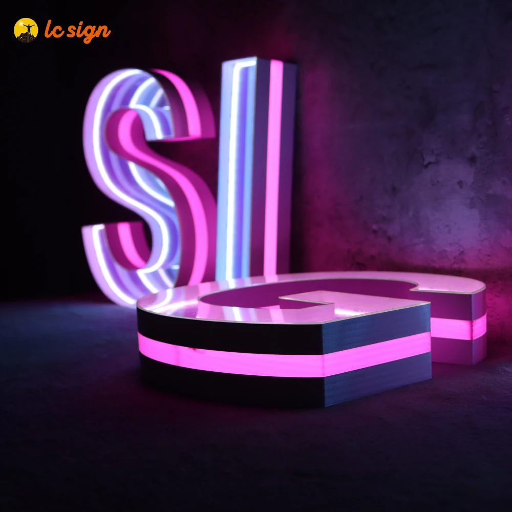 Custom Infinity effect neon sign wall decoration multi-layer mirror infinity mirror neon sign