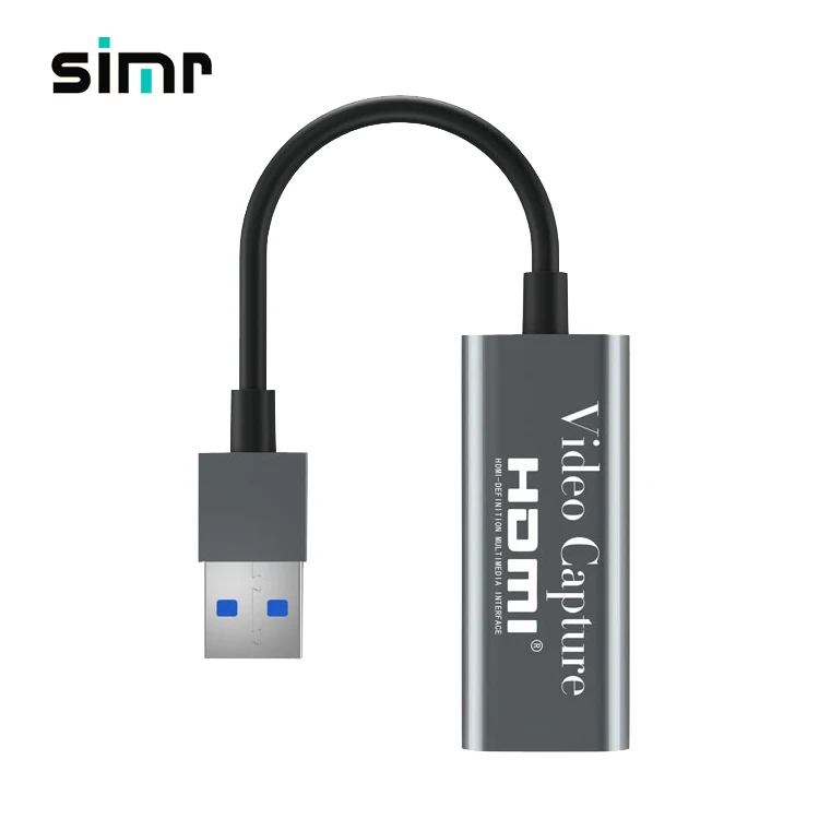 Карта видеозахвата simr hd, устройство для захвата видео в реальном времени с USB-кабелем, 4K