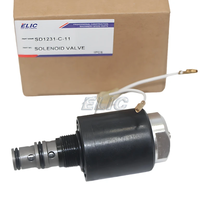 Construction Machinery Excavator Parts DC24v Valve SD1231-C-11 38553-70500 Hydraulic Solenoid Valve