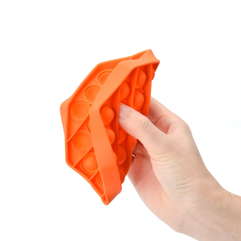 
Wholesale silicone squeeze push pop fidget toy sensory bubble kids Unzip toys 