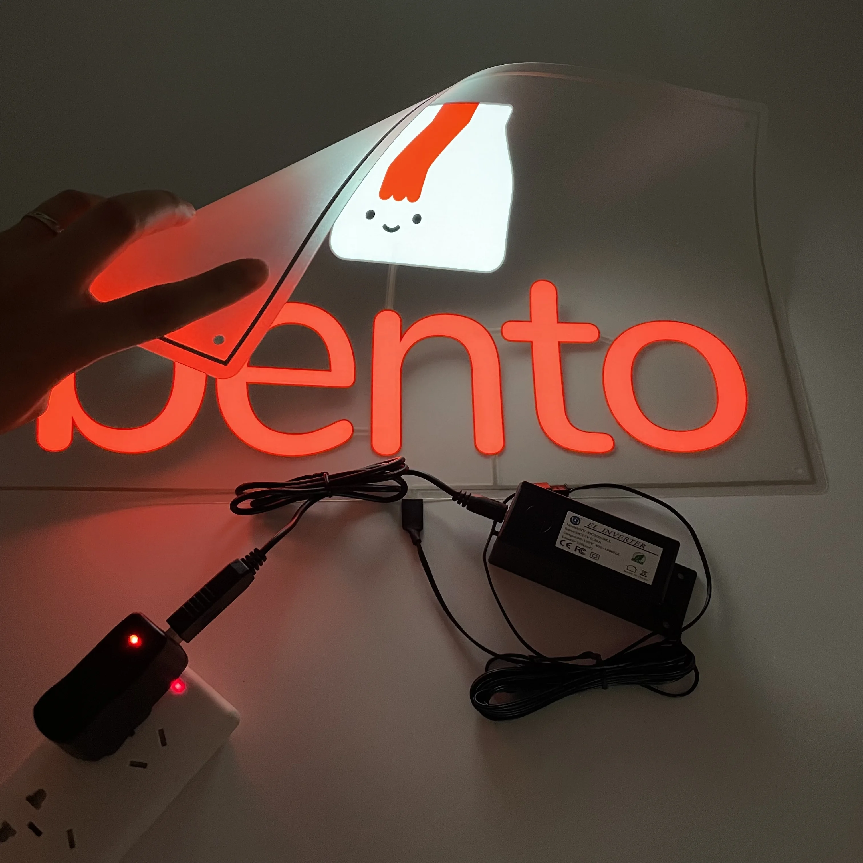 Special customized EL panel Car Windshield decals Car Neon EL Light sticker Flash Lamp Sticker with DC USB 5V or DC 12V inverter