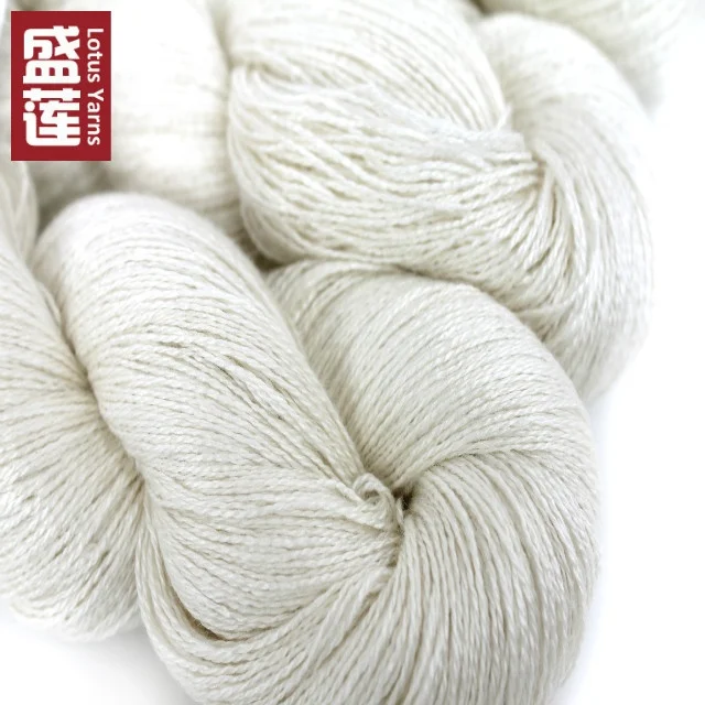 Lotus yarn новая модель смешанная пряжа из шелка тутового шелкопряда Мериносовая шерстяная для