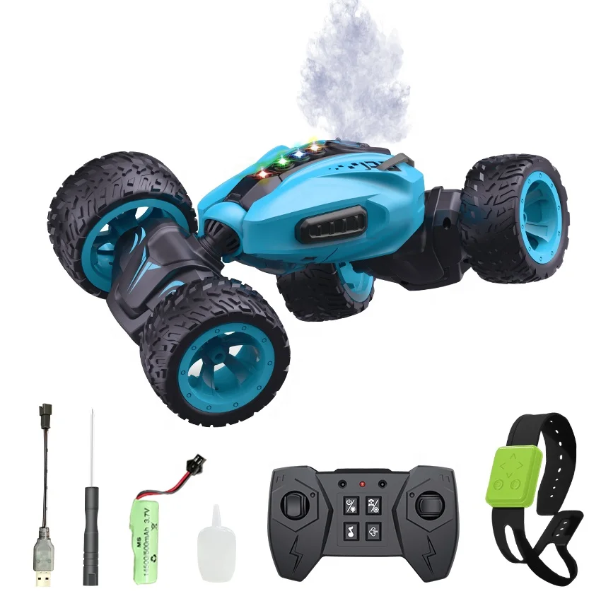 Electric High Speed 2.4G Double Side 4X4 Off Road Radio Remote Control Toys Hand Controlled Gesture Watch RC Stunt Car