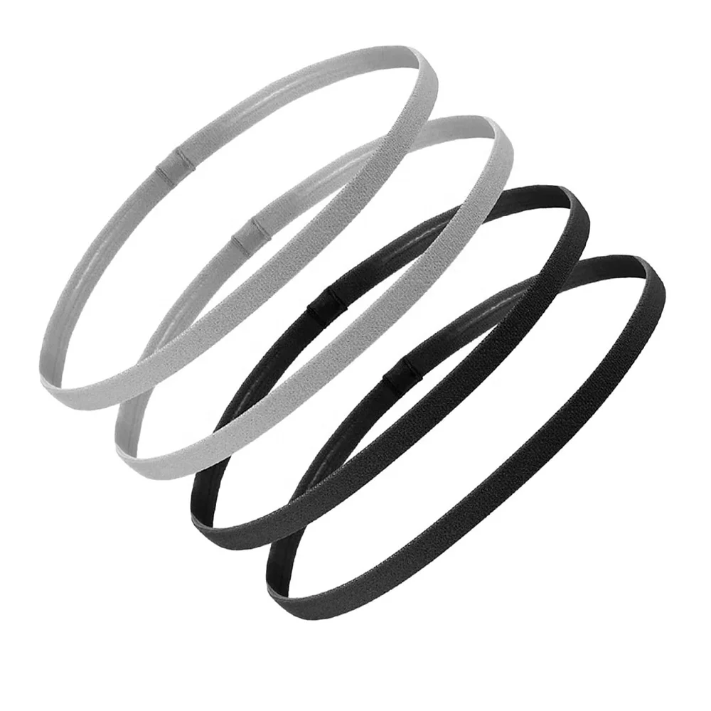 Men Women Football Basketball Soccer Tennis Yoga Silicone Sweatband Non-Slip Sport Elastic Headband