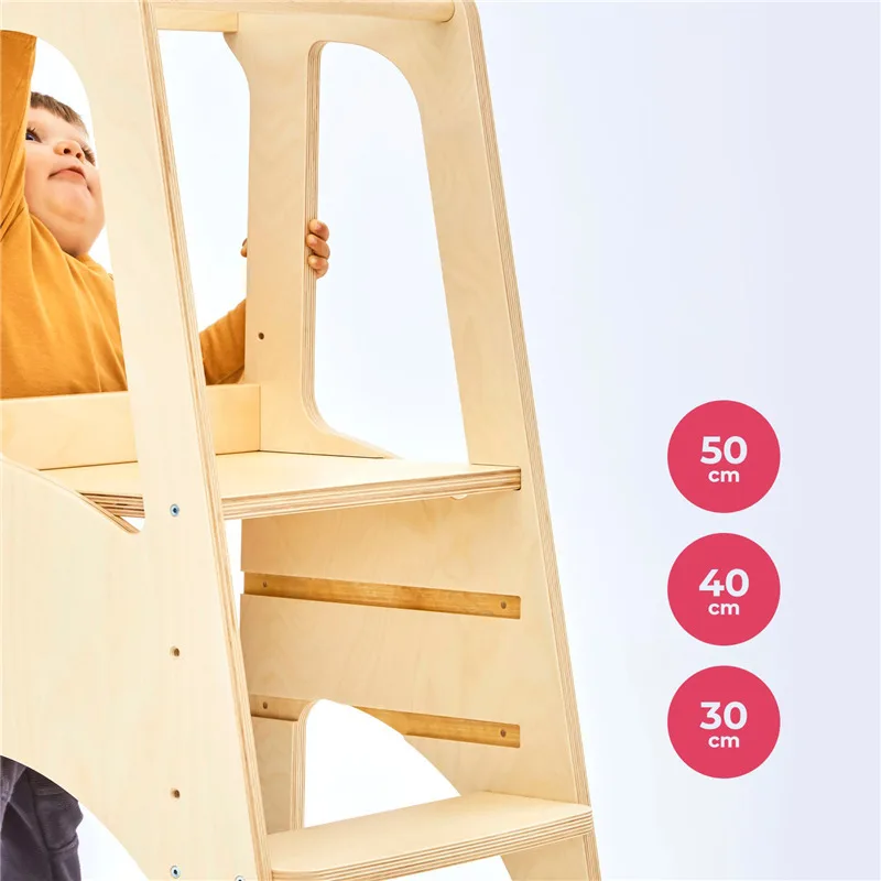 Montessori Learning Tower Toddler Step Elephant Kitchen Step Stool For Kids Children Wooden Adjustable Height Learning Tower