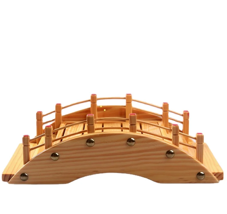 2022 New Arrival Wholesale Eco-friendly Customized Logo For Food Service Bamboo Wooden Sushi Bridge