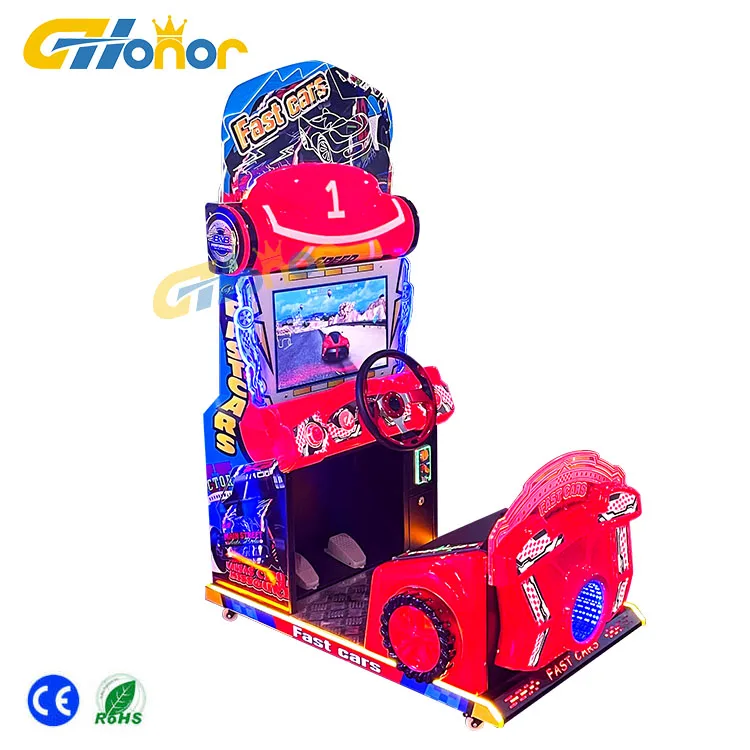 Shopping mall Hot selling Indoor children playground Fast Cars Coin operated game Machine Children Racing Car Game