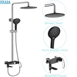 NA13410 Dual Handle Bathroom Faucet And Bath Shower Mixer Set