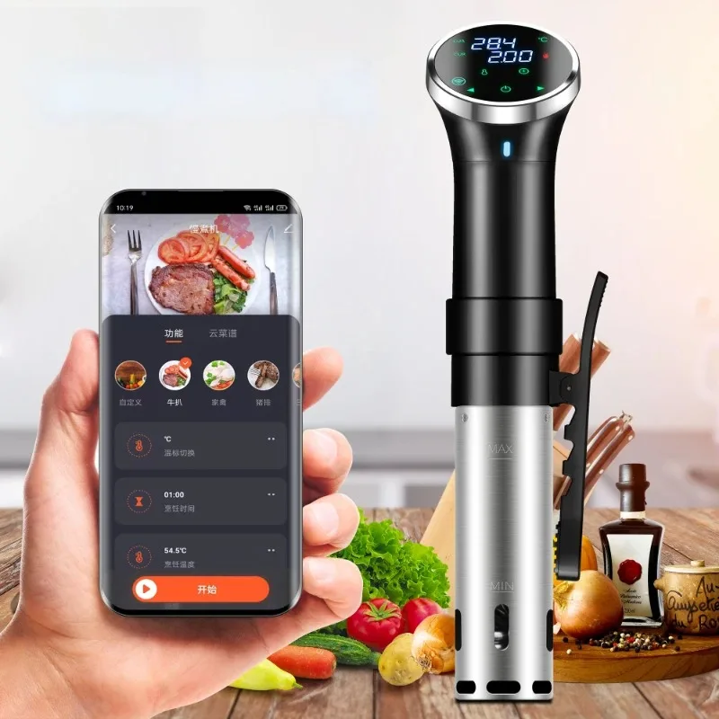 IPX7 Waterproof Sous Vide Cooker 1100W Immersion Circulator Vacuum Slow Cooker with LCD Digital Accurate Control Slow Cooker