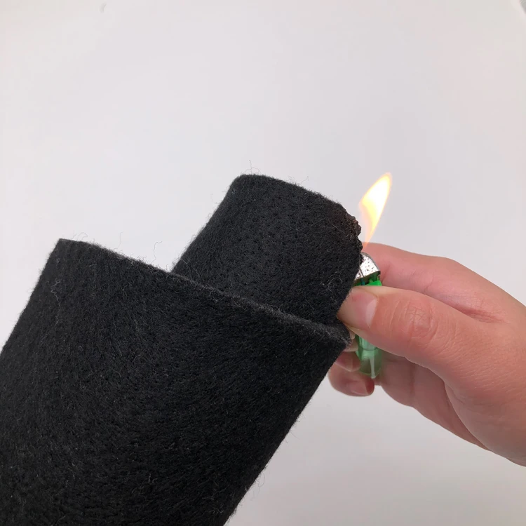 Black/Grey Color Needle Punched Recycled Polyester Felt Fabric Rolls From China Supplier