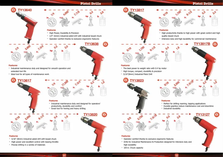 pistol drill catalog