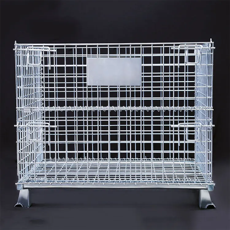 Stainless steel customized  logistic storage folding roll container wire mesh trolley