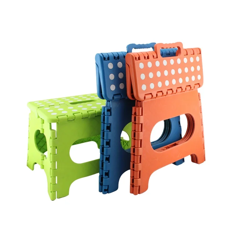 China Supplier Small Folding Travel Stool Lightweight Plastic with Wave